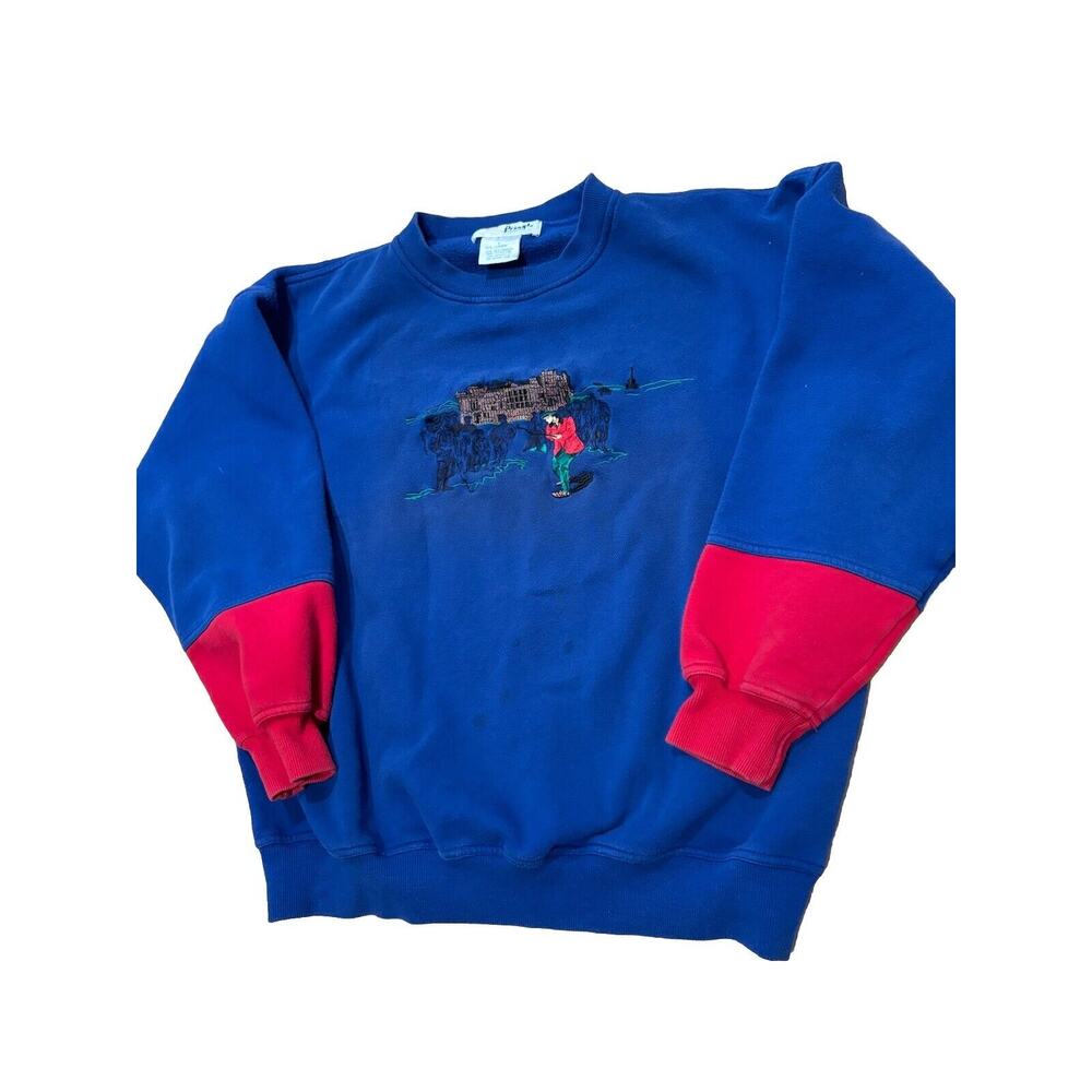 Vintage Pringle of Scotland Golfer Graphic Golf Sweater Pullover Size Large